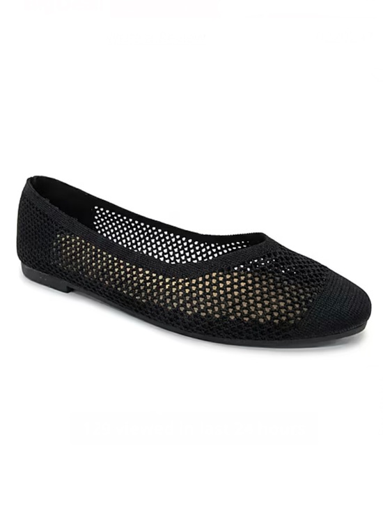 pop Shoes - NIB Pop Senvier black soft mesh ballet flats 7.5